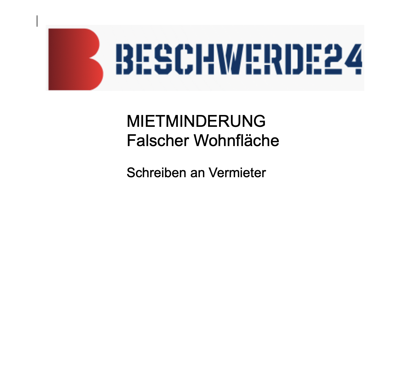 Mietminderung wegen falscher Wohnfläche
